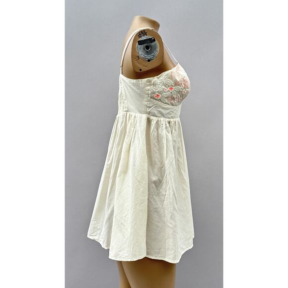 Free People Intimately Bed of Roses Babydoll Slip Dress Off White Women's Small - Picture 9 of 14